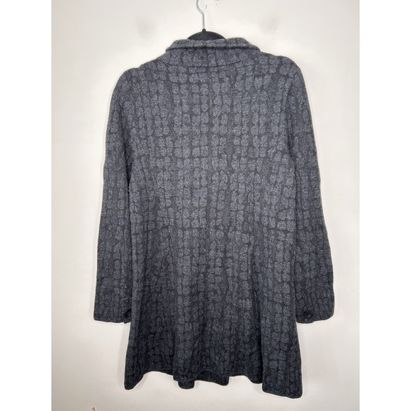 Eileen Fisher Gray Wool Blend Knit Button Up Cardigan Jacket Size Medium NWT - Picture 10 of 13